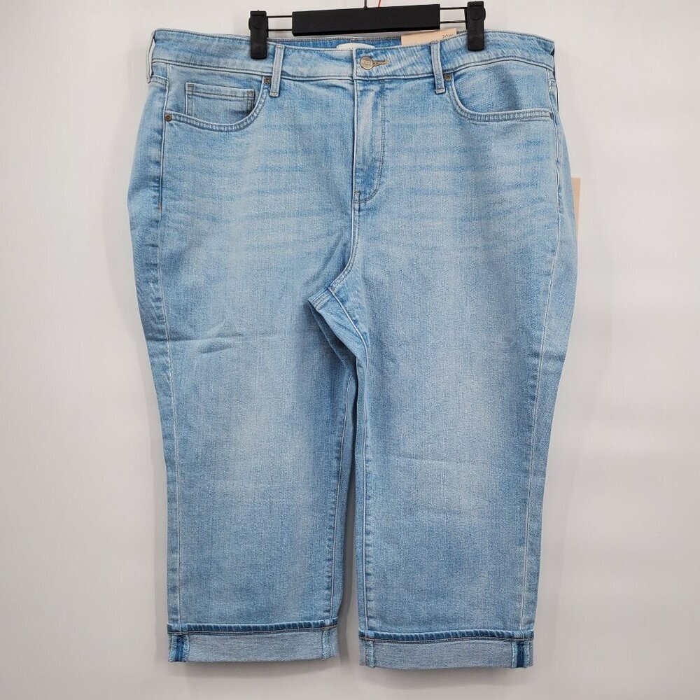 NYDJ Marilyn Straight Crop Cuff Jeans Denim Pants Women Size Plus 20W NWT
